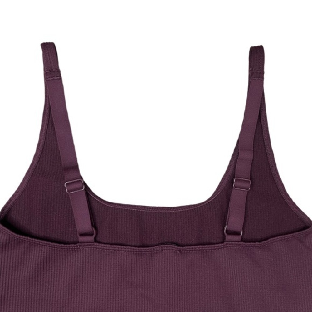 Weekday Cat Ribbed Bodysuit Color Wine - Picture 5 of 8
